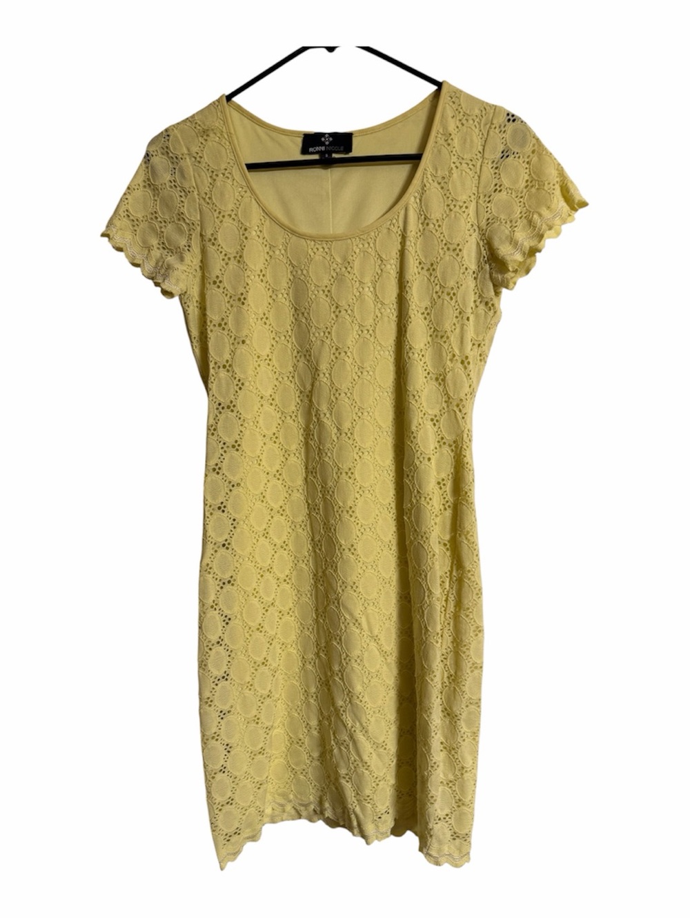 Ronni Nicole Light Yellow Dress size S